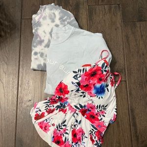 Teen combo. Cotton on sweatshirt. Small tankini and another sweatshirt